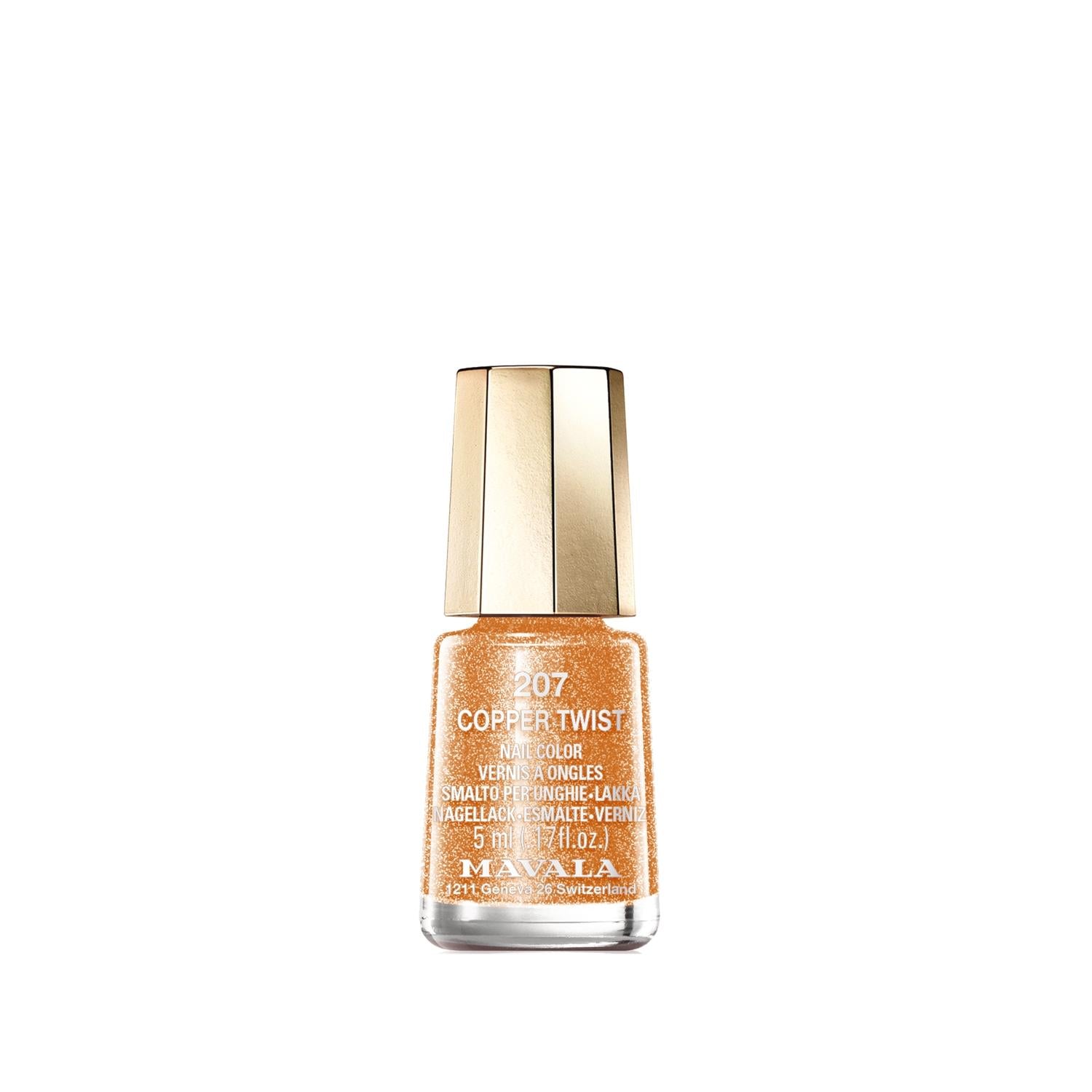 Mavala Twist&Shine Copper Twist 207 Nail Polish - 5ml, Copper Nail Color, Travel Size, Shiny Finish Mavala Copper Twist 207 Nail Polish - 5ml Mavala Twist&Shine, Copper Twist 207, nail polish, 5 ml nail polish, copper nail color, Mavala Oje, Twist&Shine nail polish, travel size nail polish, shiny finish nail polish, copper shade nail polish, beauty essentials, nail care products, cosmetic nail products, fashion nail colors
