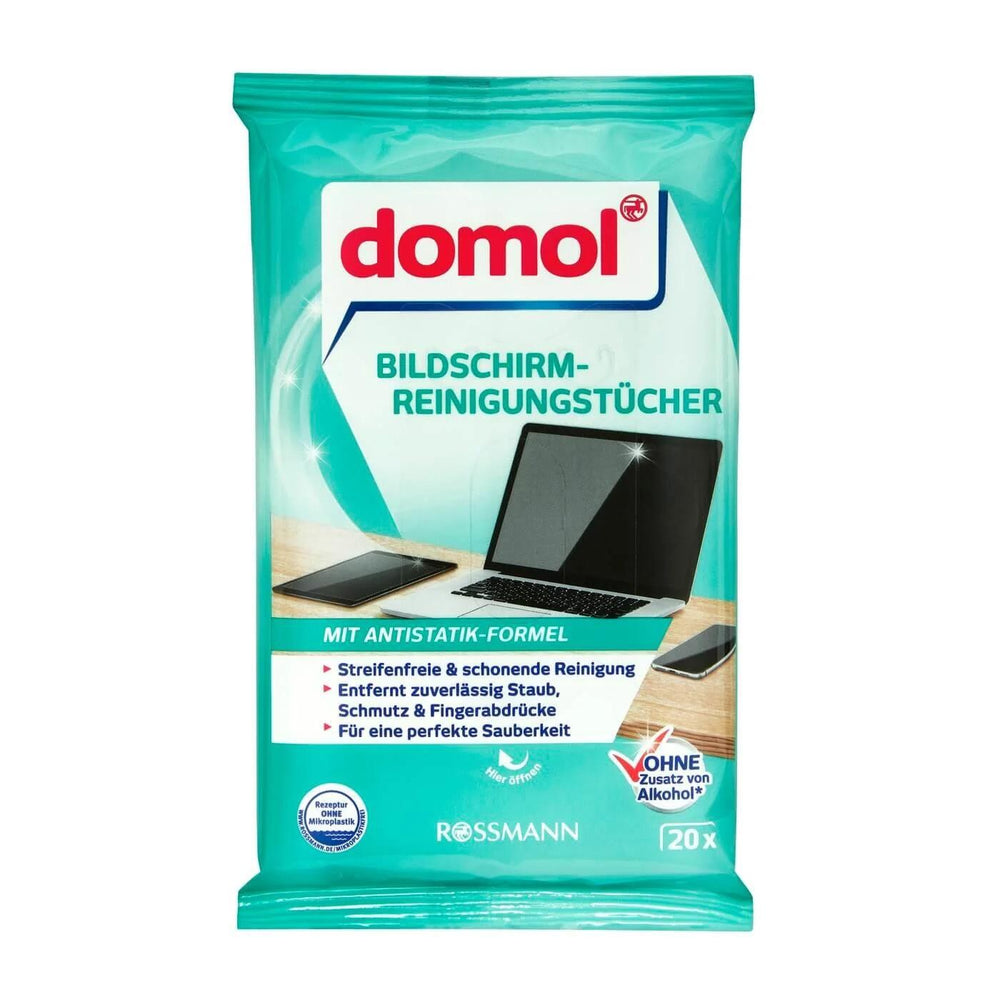 Domol Screen Cleaning Wipes for Streak-Free Displays 20-Pack