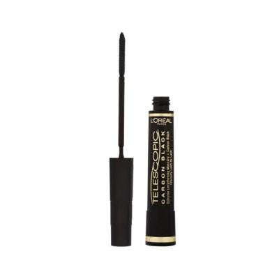 loreal-paris-telescopic-carbon-black-mascara-front-view, loreal-paris-telescopic-carbon-black-mascara-brush, loreal-paris-telescopic-carbon-black-mascara-applied Loreal Paris Telescopic Carbon Black Mascara - Lengthening Formula | 0.27 fl oz Loreal Paris Telescopic Carbon Black Mascara | 0.27 fl oz loreal-paris, telescopic-mascara, carbon-black, lengthening-mascara, makeup, beauty, cosmetic, eyelashes, ai-generated, mascara