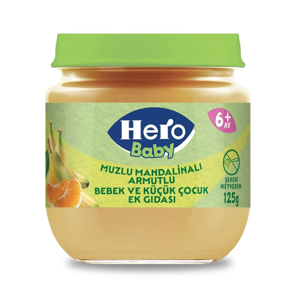 Hero Baby Banana Mandarin & Pear Puree 125g