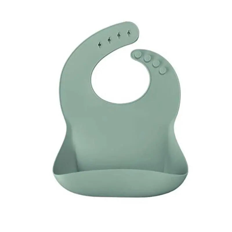 OiOi Basics Silicone Bib River Green Soft Back-Tie Design 1pc