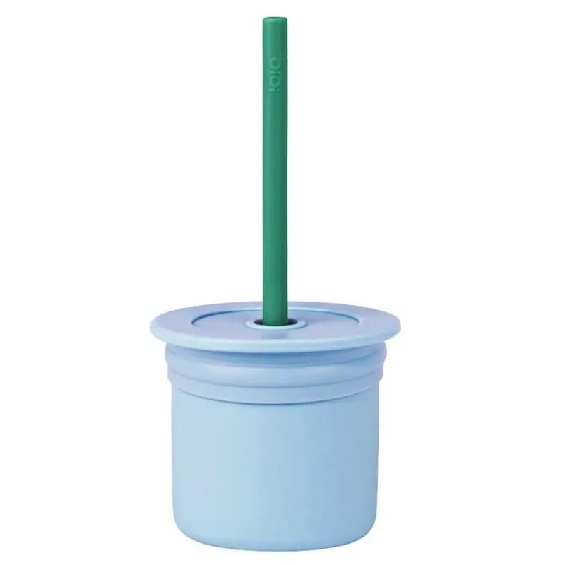 OiOi Silicone Training Cup & Snack Set in Blue & Green