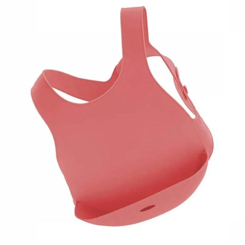 OiOi Silicone Baby Bib with Back Straps Velvet Rose