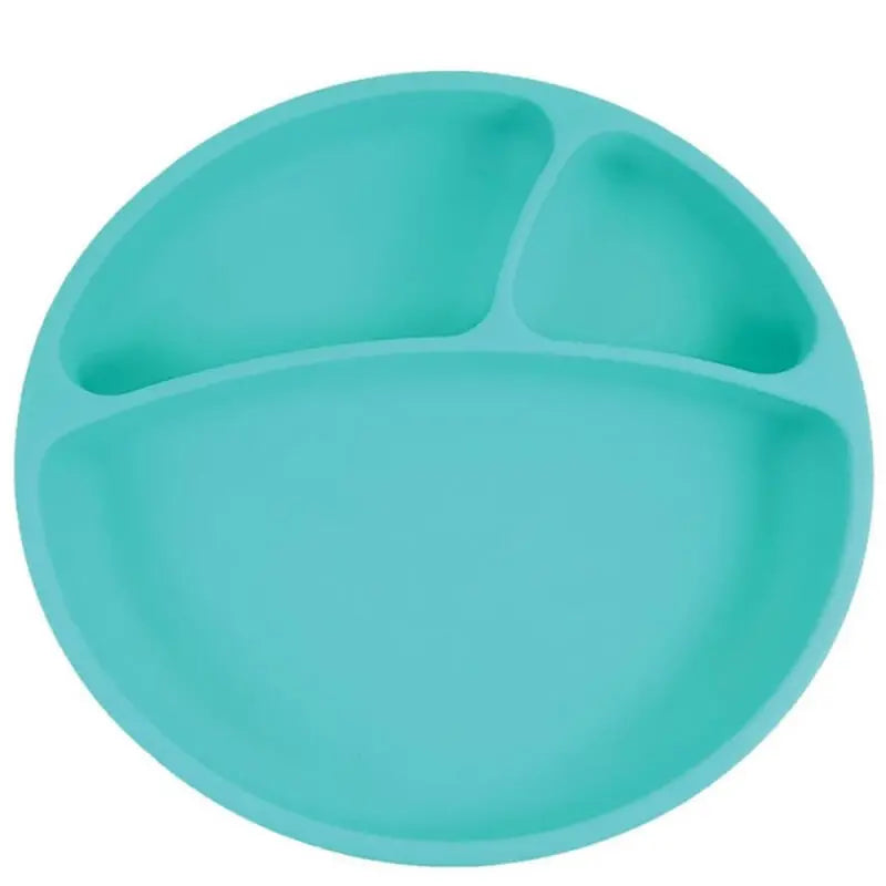 OiOi Silicone Portion Plate Suction Base Aqua Green 19cm