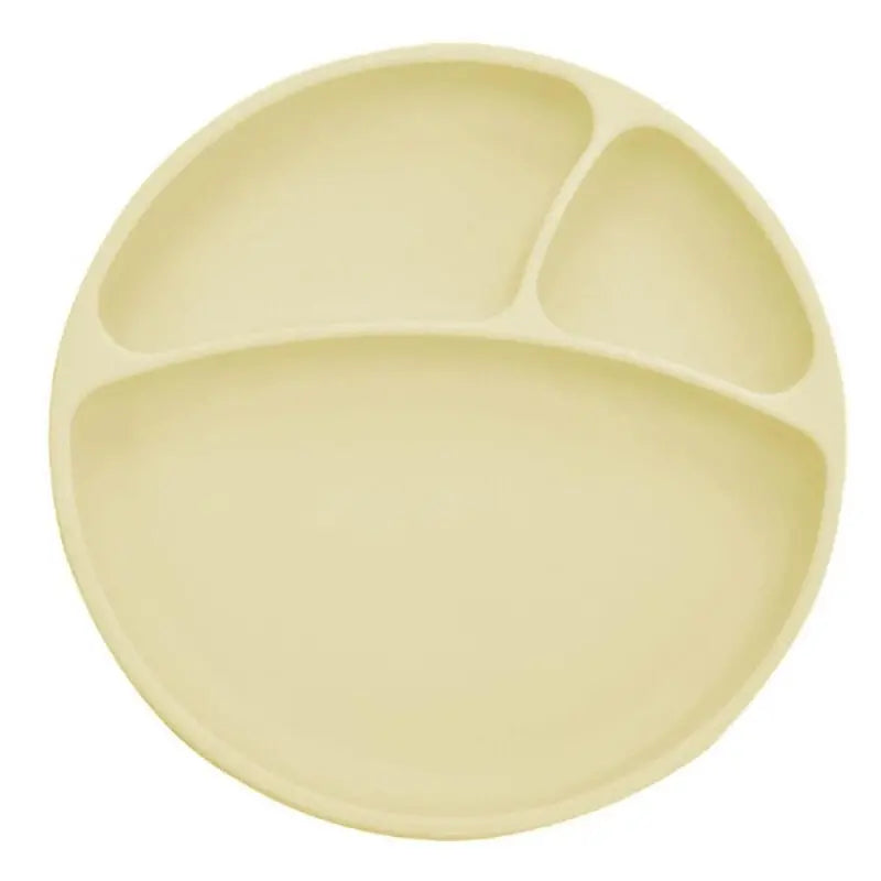 OiOi Silicone Portion Plate Suction Base Mellow Yellow 19cm