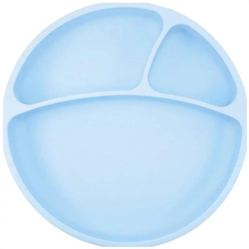 OiOi Silicone Portion Plate Suction Base Mineral Blue 19cm