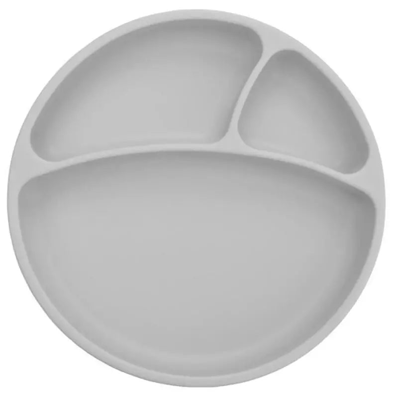 OiOi Silicone Portion Plate Vacuum Base Powder Grey 19cm