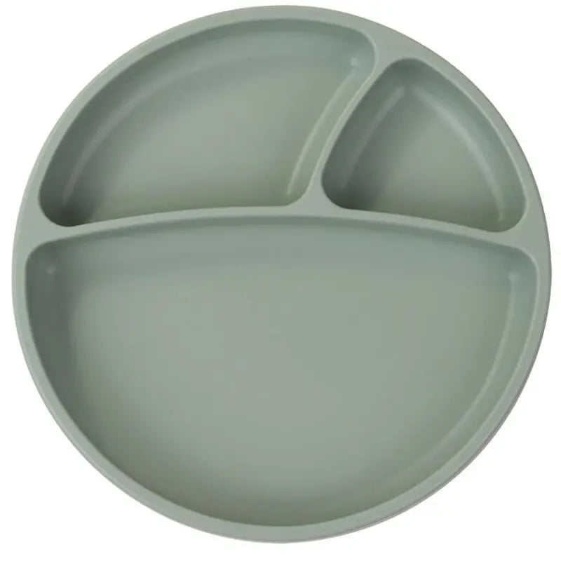 OiOi Silicone Portion Plate Suction Base River Green 19cm