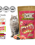 Biskimama Natural Cat Treats - Grain-Free, Low Fat, Made with Real Chicken & Salmon for Fun & Healthy Mealtime - Food & Candy