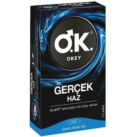 Okey Gercek Haz Ultra-Thin Condoms for Enhanced Sensation 12-Pack