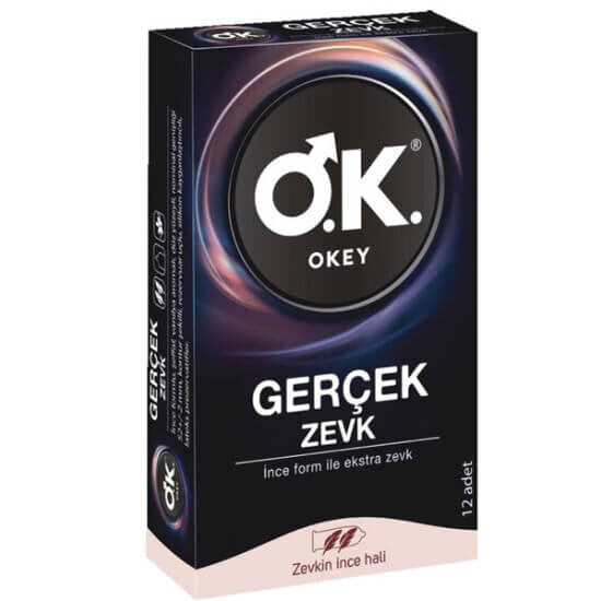 Okey Real Pleasure Lubricated Condoms 12-Pack