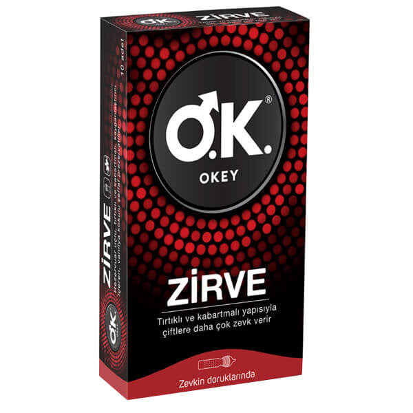 Okey Zirve Textured Condoms with Mint Aroma 10-Pack