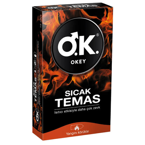 Okey Warm Touch Condoms with Warming Effect 10 Pack