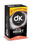Okey Ultra Hisset Ultra Thin Condoms for Natural Feel 20-Pack