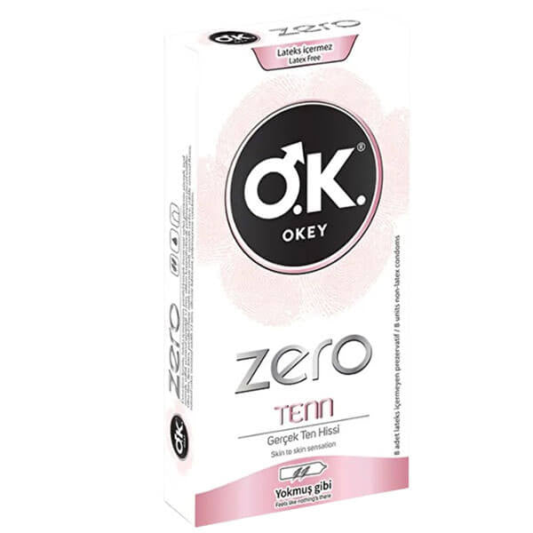 Okey Zero Tenn Ultra-Thin Condoms for Natural Feel 8-Pack