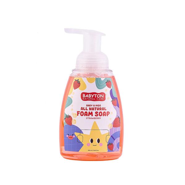 Babyton All Natural Strawberry Foam Soap for Kids 350 ml