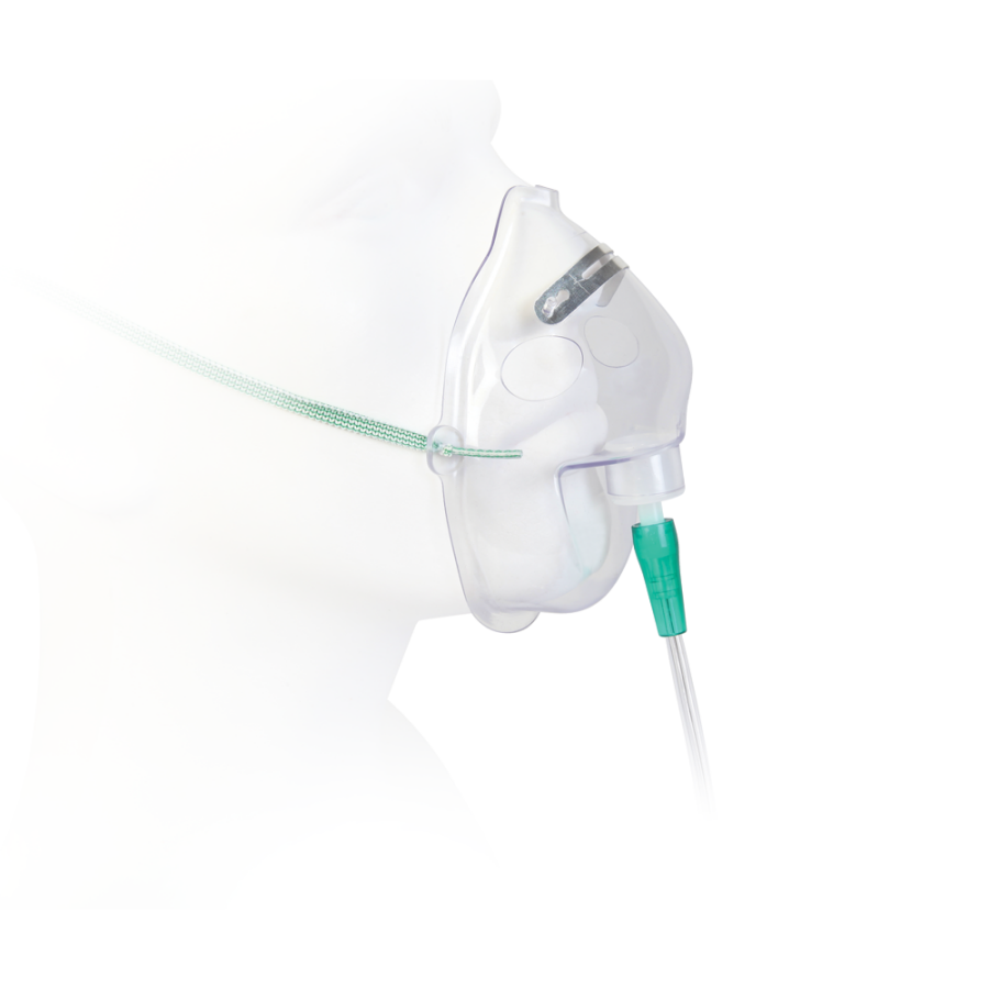 Oxygen Mask for Concentrators and Tanks Soft PVC Adult Size