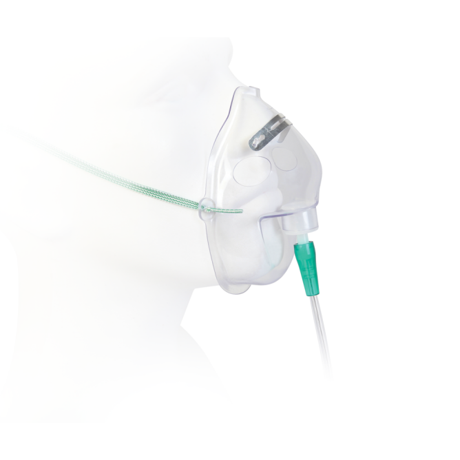 Oxygen Mask for Concentrators and Tanks Soft PVC Adult Size