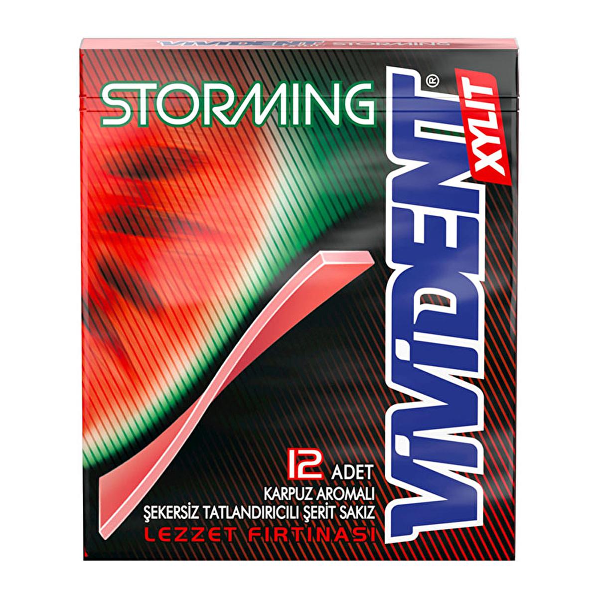 Vivident Storming Watermelon Flavored Chewing Gum - 33g Refreshing Fruit Gum Vivident Storming Watermelon Gum Watermelon flavored chewing gum, Vivident Storming, Chewing gum, Fruit flavored gum, Watermelon gum, Refreshing gum, Fruity chewing gum, Unique packaging, Vivident brand, Storming product line, After meal freshener, On-the-go gum, Flavorful chewing experience