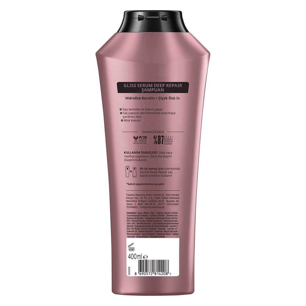 Gliss Serum Deep Repair Shampoo for Damaged Hair 400 ml