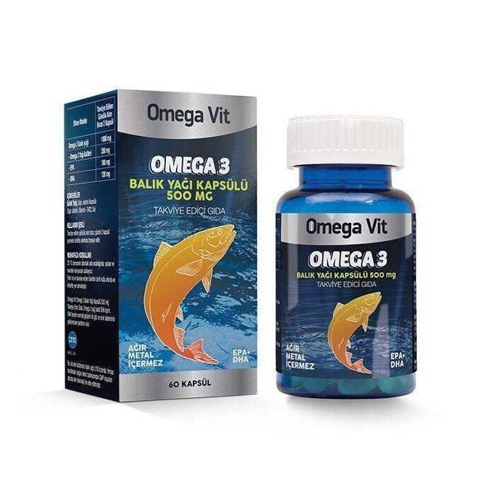 Vitamaks Omega Vit 500 mg Essential Fatty Acids 60 Capsules