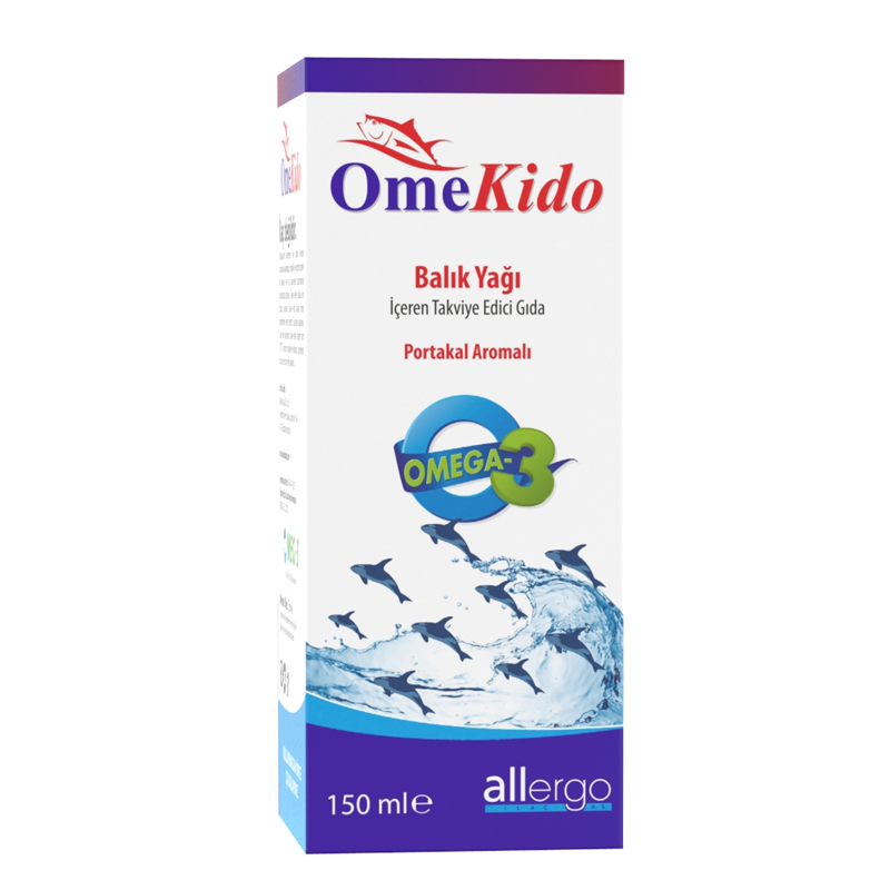 OmeKido Omega-3 Orange Flavor Fish Oil Supplement 150 ml