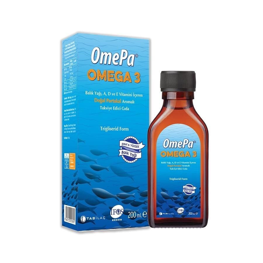 Omepa Omega 3 Fish Oil Syrup Orange Flavor 200 ml