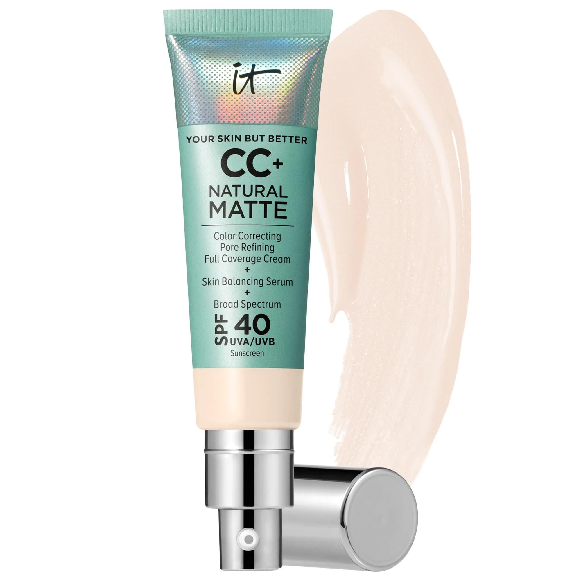 CC+ Cream Natural Matte Foundation with SPF 40 - Vegan, Full-Coverage, Non-Comedogenic CC+ Cream Matte Foundation SPF 40 - Full Coverage, Vegan matte foundation, SPF 40 sunscreen, non-comedogenic foundation, vegan cosmetics, full-coverage foundation, CC cream, natural matte foundation, vegan beauty products, cruelty-free cosmetics, long-lasting foundation, oily skin solutions, acne-prone skin care, broad-spectrum sun protection, hyaluronic acid benefits, air licium skin benefits