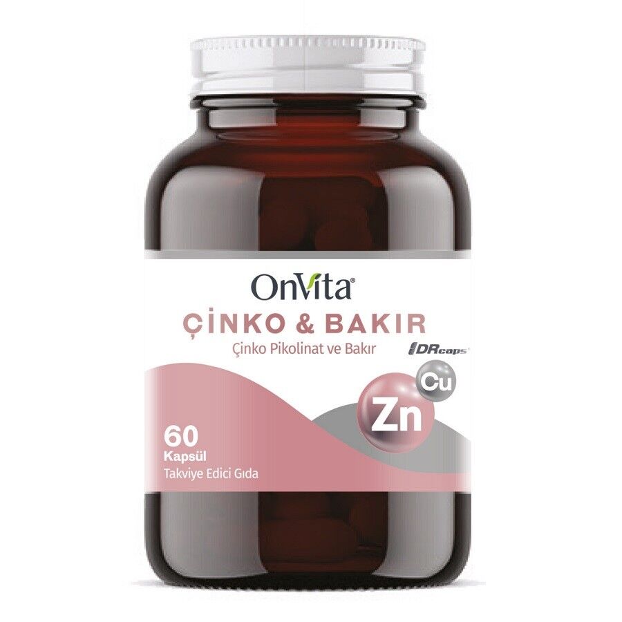 Onvita Zinc & Copper Essential Mineral Support 60 Capsules