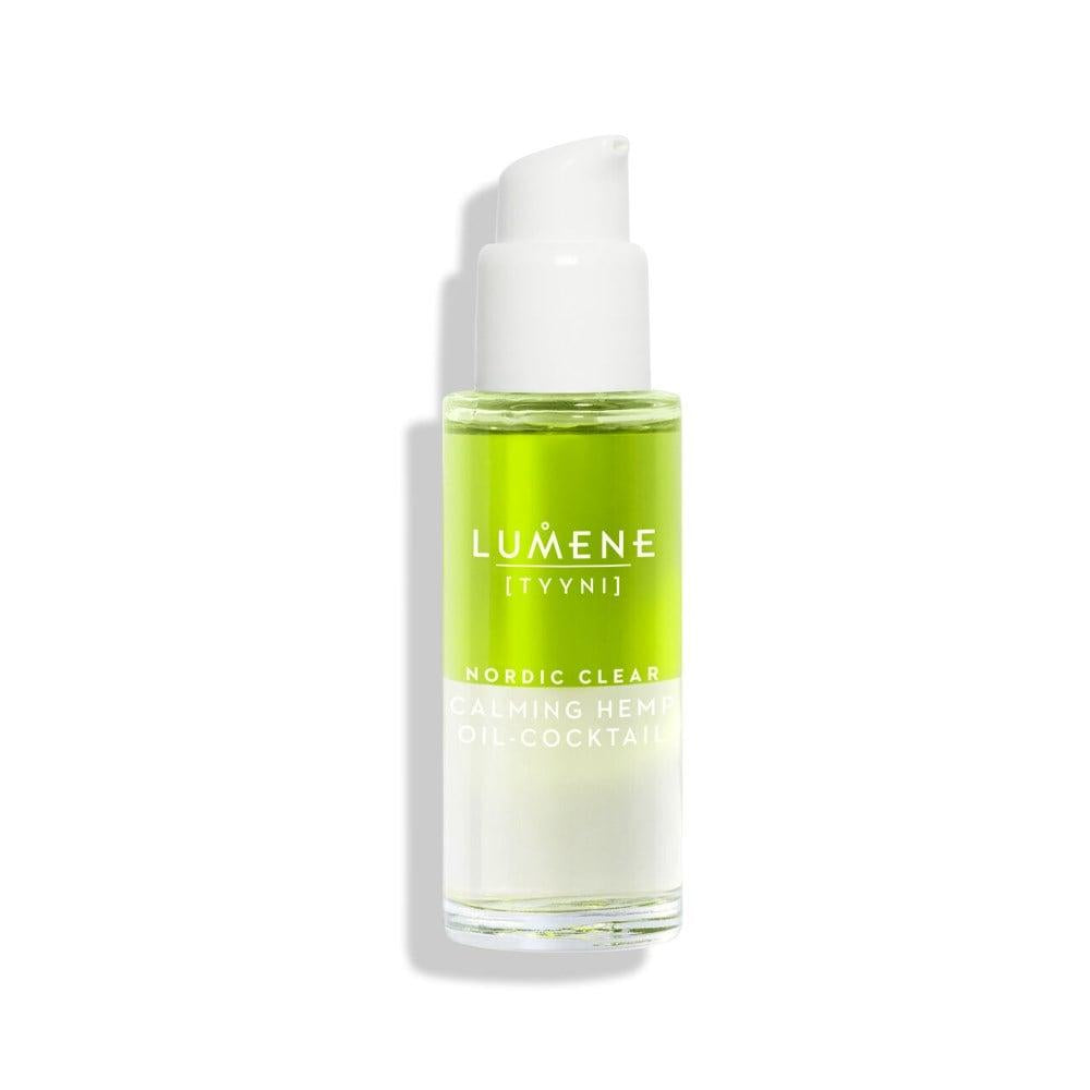 lumene soothing care cocktail 30 ml packaging, applying lumene soothing care cocktail to skin Lumene Soothing Care Cocktail - Lightweight Formula | 30 ml Lumene Soothing Care Cocktail 30 ml lumene, soothing-care, facial-oil, oily-skin, combination-skin, moisturizer, skincare, hydrating-oil, organic-ingredients, ai-generated