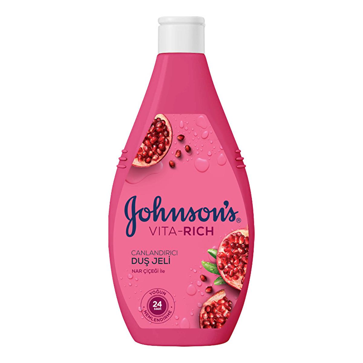 Johnson's Vita-Rich Pomegranate Flower Shower Gel - Moisturizing & Refreshing 24-Hour Hydration Body Wash Johnson's Vita-Rich Shower Gel for 24-Hour Hydration Johnson's Vita-Rich Shower Gel, Pomegranate Flower Shower Gel, Moisturizing Shower Gel, Refreshing Body Wash, 24-hour Hydration Shower Gel, shower gel, body wash, moisturizing body care, refreshing scent, luxurious lather, daily hygiene products, scented shower products