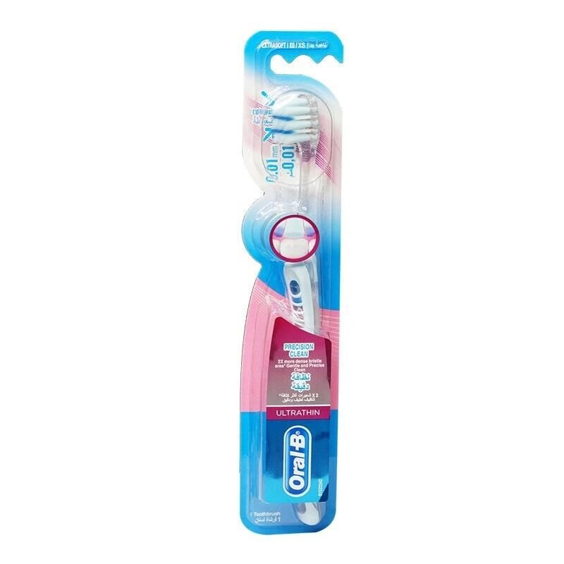 Oral-B Ultra Thin Compact Sensitive Gum Toothbrush Blue 1 Count