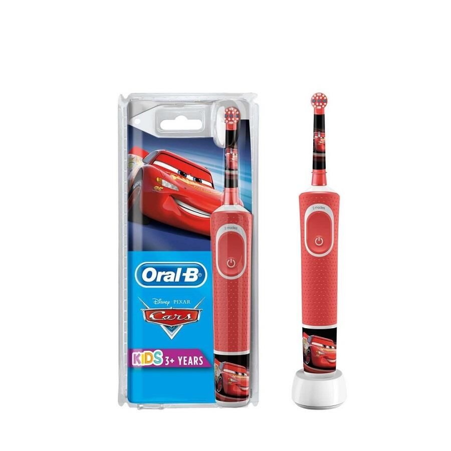 Oral-B D100 Vitality Cars Kids Rechargeable Electric Toothbrush