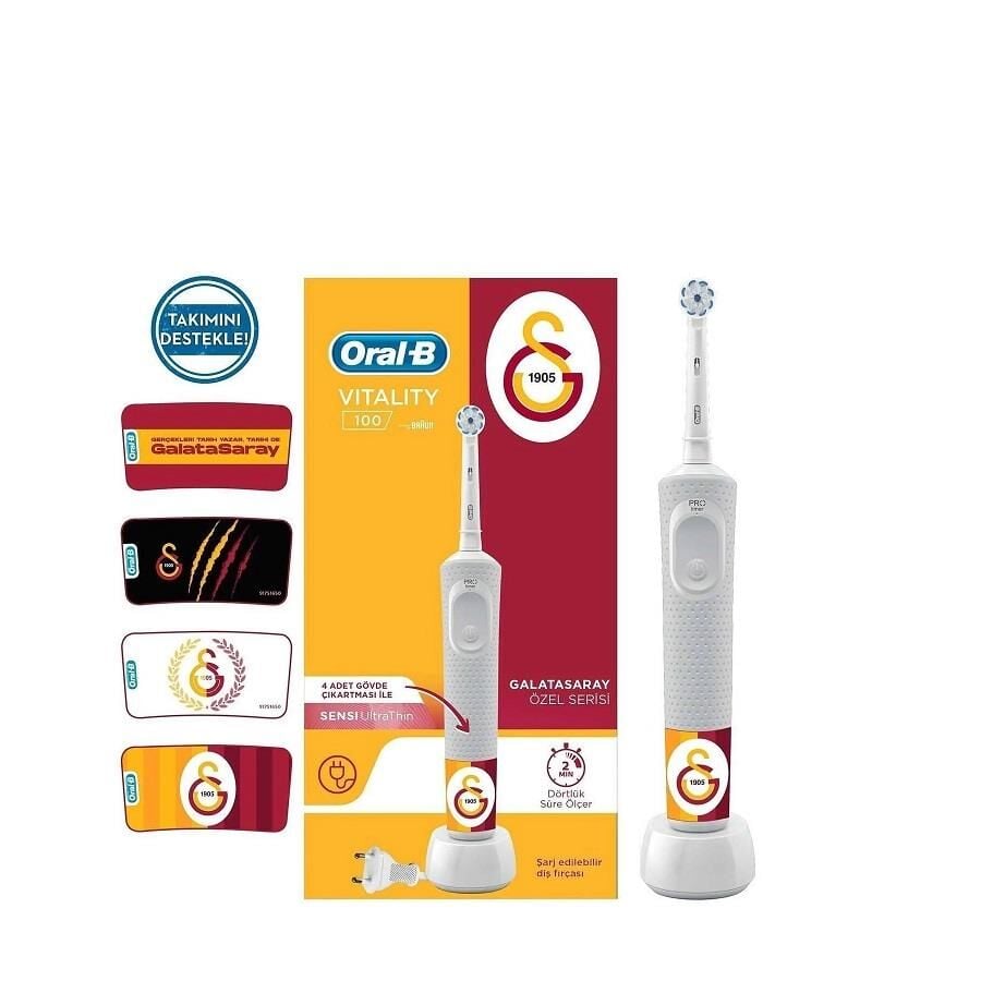 Oral-B D100 Vitality Rechargeable Toothbrush Galatasaray Edition