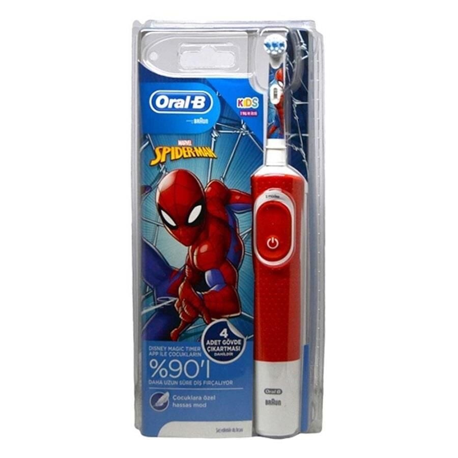 Oral-B Kids D100 Spiderman Rechargeable Electric Toothbrush