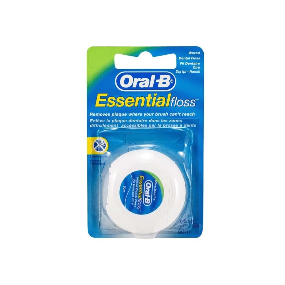 Oral-B Essential Floss - Waxed Dental Floss | Mint Flavor