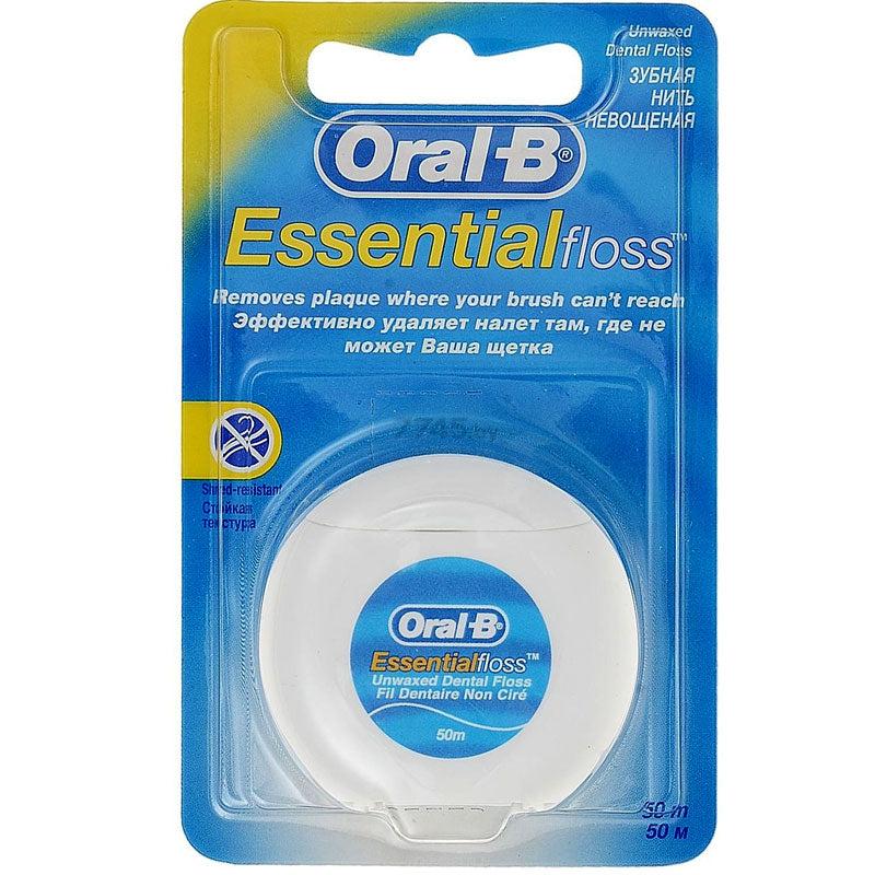Oral-B Essential Floss Mint Waxed Dental Floss 50m