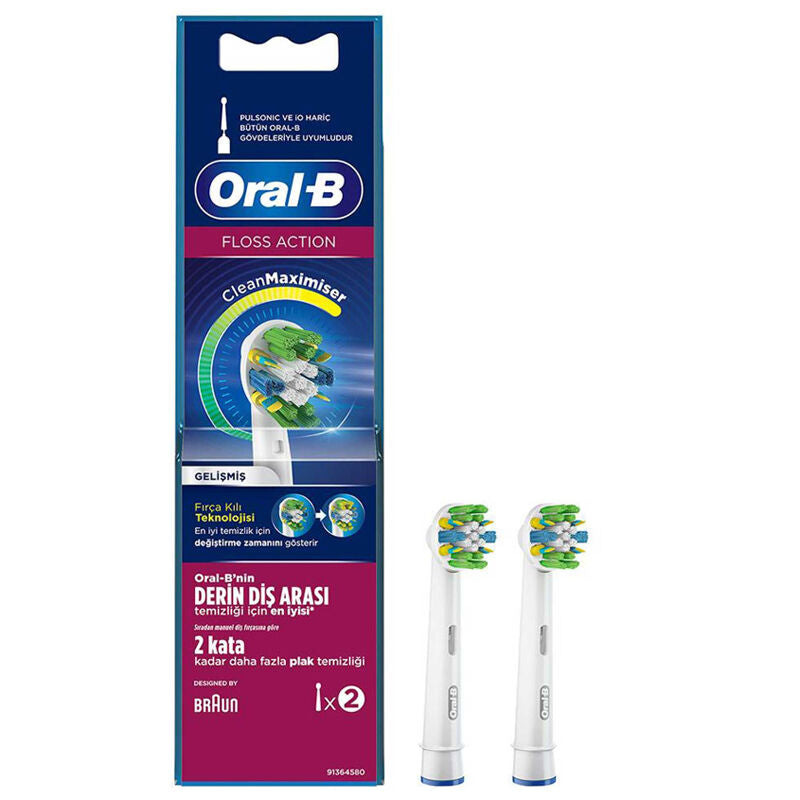 Oral-B Floss Action Replacement Brush Heads 2 Count