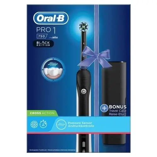 Oral B PRO 1 (750) BLACK EDITION CROSS ACTION RECHARGEABLE