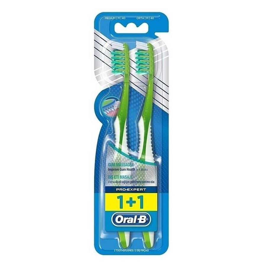 Oral-B Pro Expert Massager Medium 40 Toothbrush 2-Pack