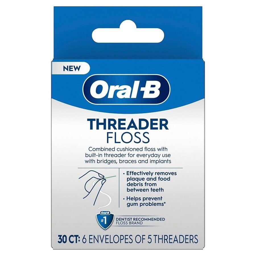 Oral-B Threader Floss for Braces and Bridges 30ct