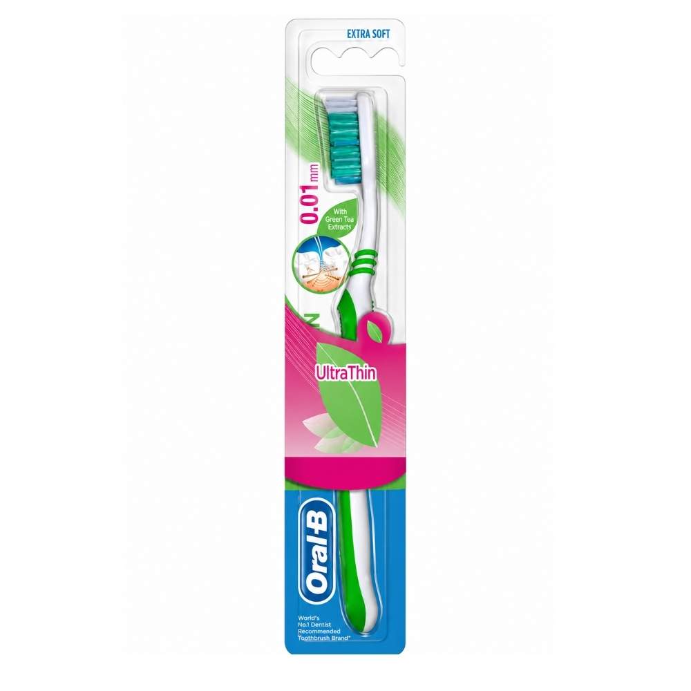 Oral-B Ultrathin Sensitive Green Toothbrush for Gentle Clean