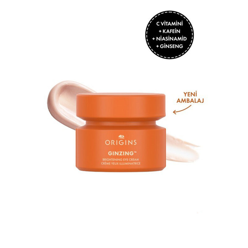 Origins Ginzing Brightening Eye Cream with Vitamin C & Niacinamide, 15 ml