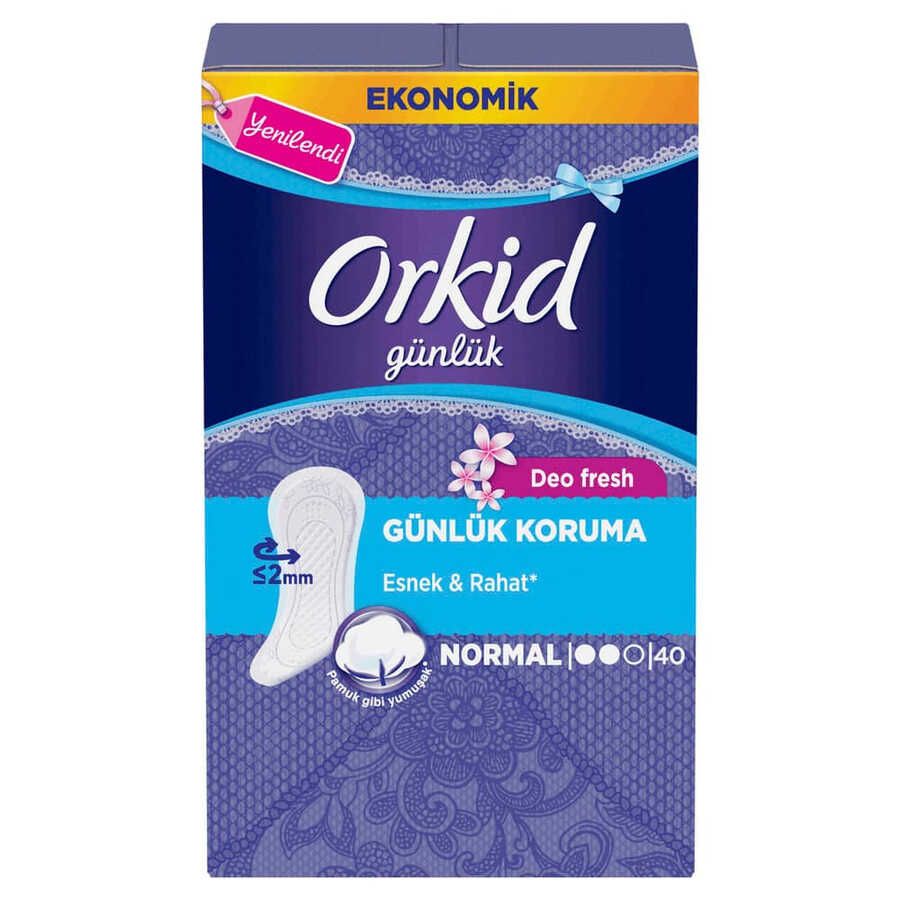 Orkid Deofresh Normal Daily Pantyliners for Freshness 40 Count