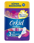 Orkid Platinum Night Sanitary Pads for Secure Sleep 16-Pack