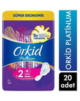 Orkid Platinum Long Sanitary Pads for Soft Protection 20-Pack
