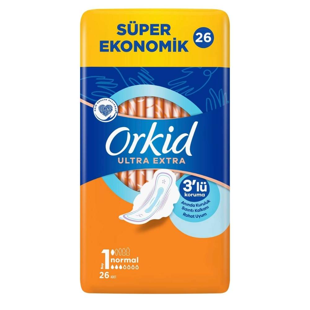 Orkid Ultra Extra Normal Sanitary Pads for Daily Comfort 26-Pack