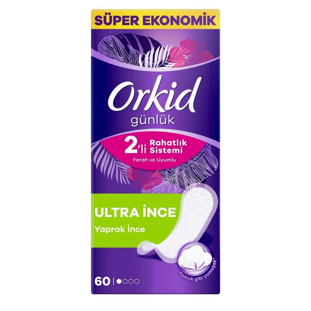 Orkid Daily Pantyliners Normal Super Economy Pack 60 Count