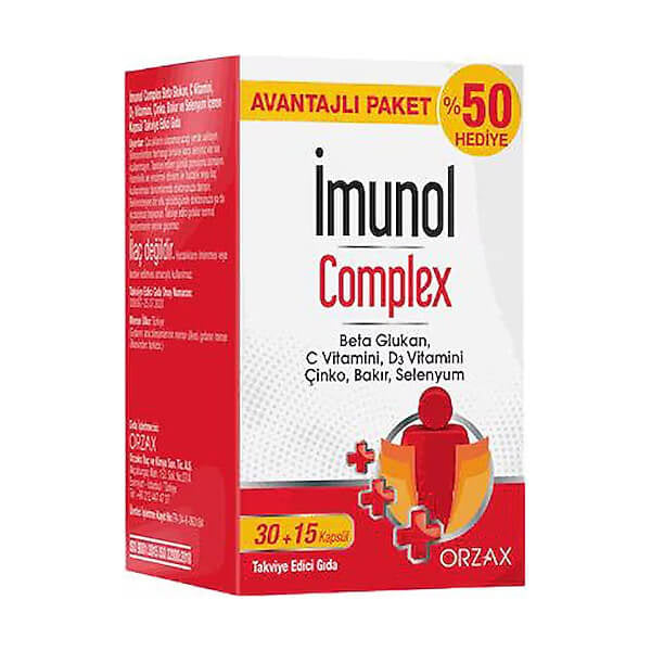 Orzax Imunol Complex Daily Support Supplement 45 Capsules