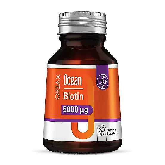 Orzax Ocean Biotin 5000 mcg Hair & Nail Support 60 Capsules